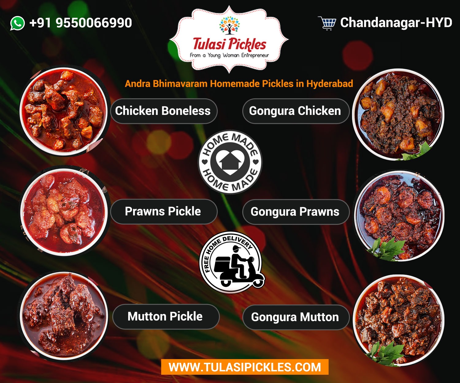 Spicy Goodness of Andhra Non-Veg Pickles –Tulasi Pickles, Hyderabad