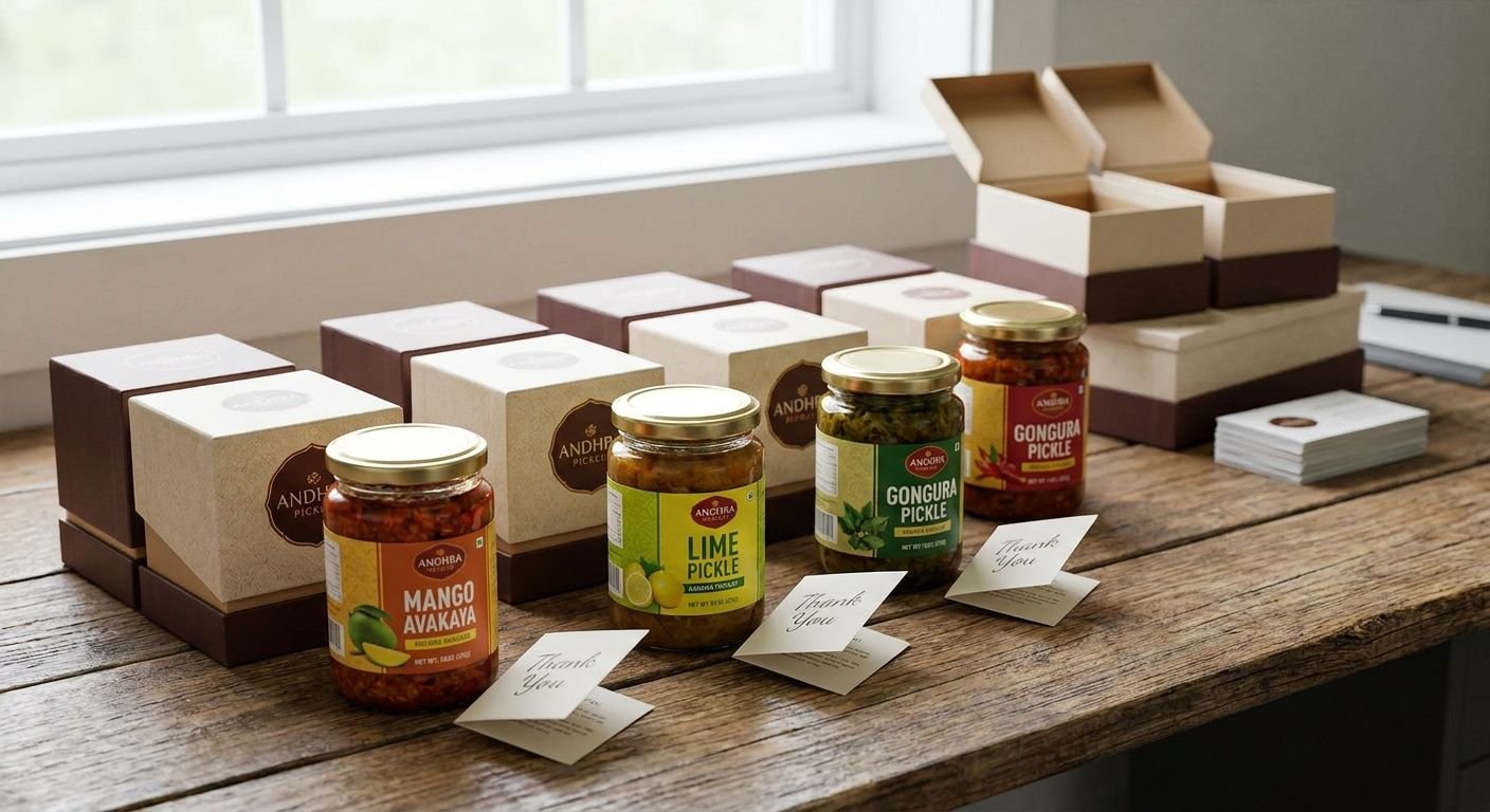 Andhra pickles for corporate gifting to clients and employees