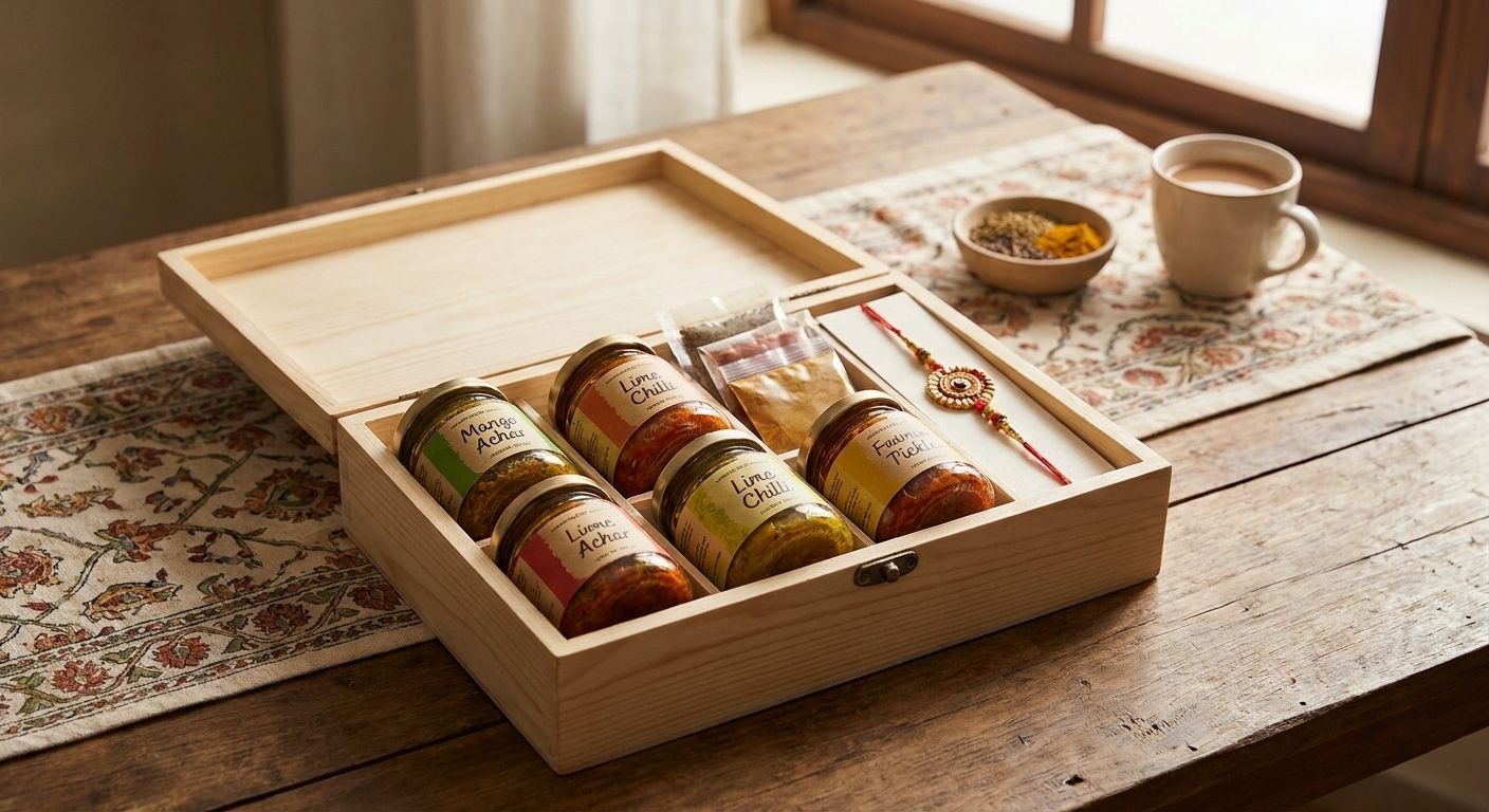 Pickle gift boxes for Rakhi gifting