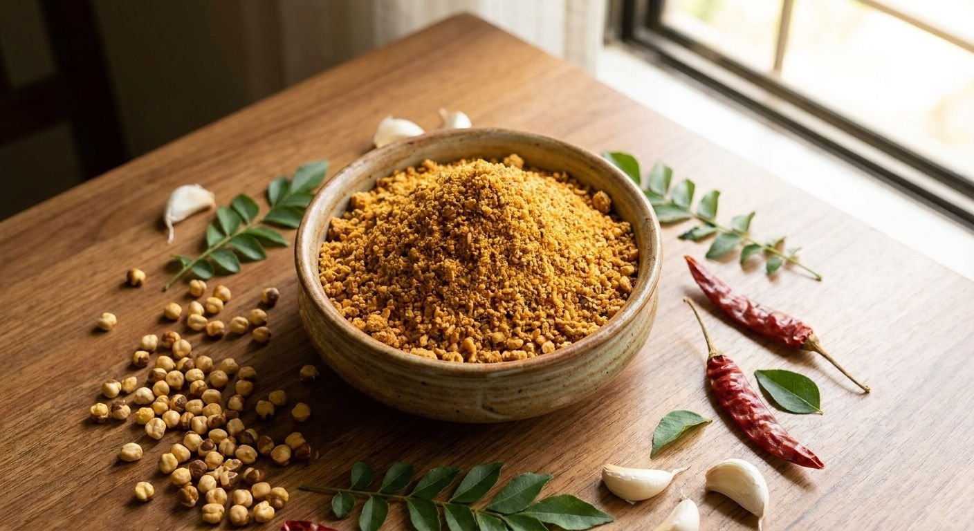 Putnala podi for roasted gram spice powder fans