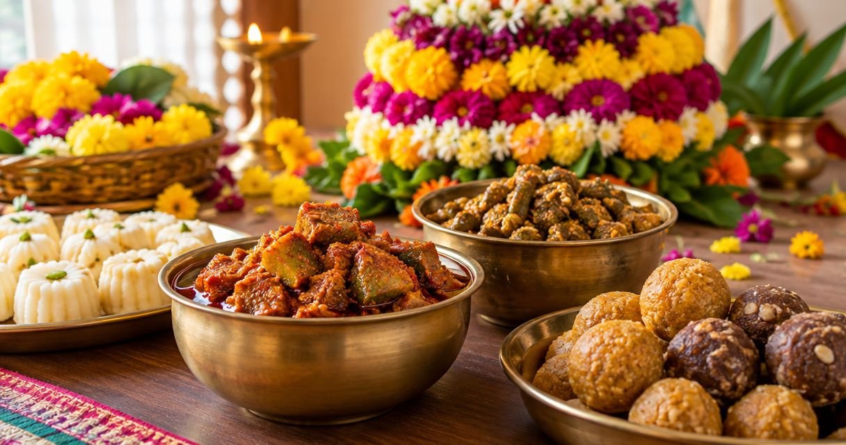 Andhra pickles and sweets for Bathukamma festival celebrations