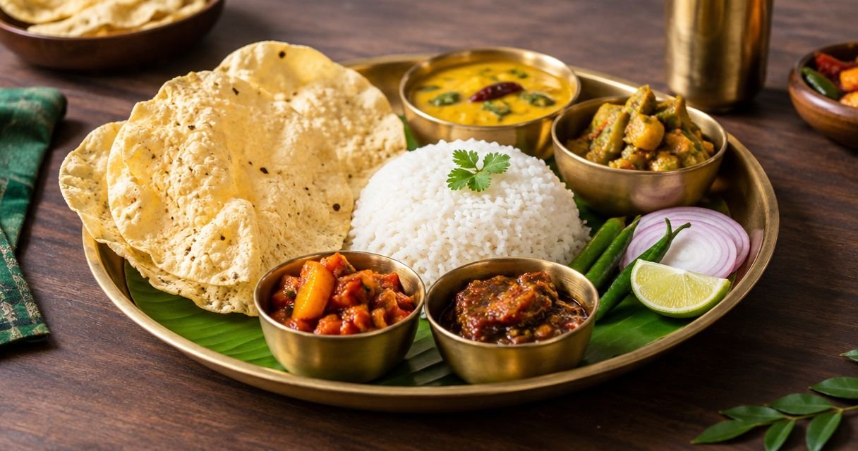 Best papad and pickle combo for a complete Andhra thali