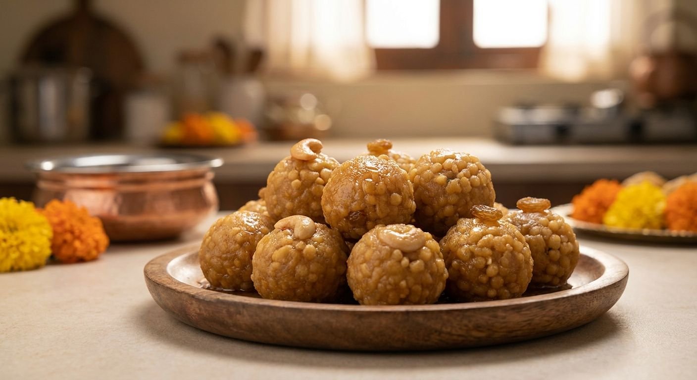Boondi laddu for festive Andhra sweet cravings