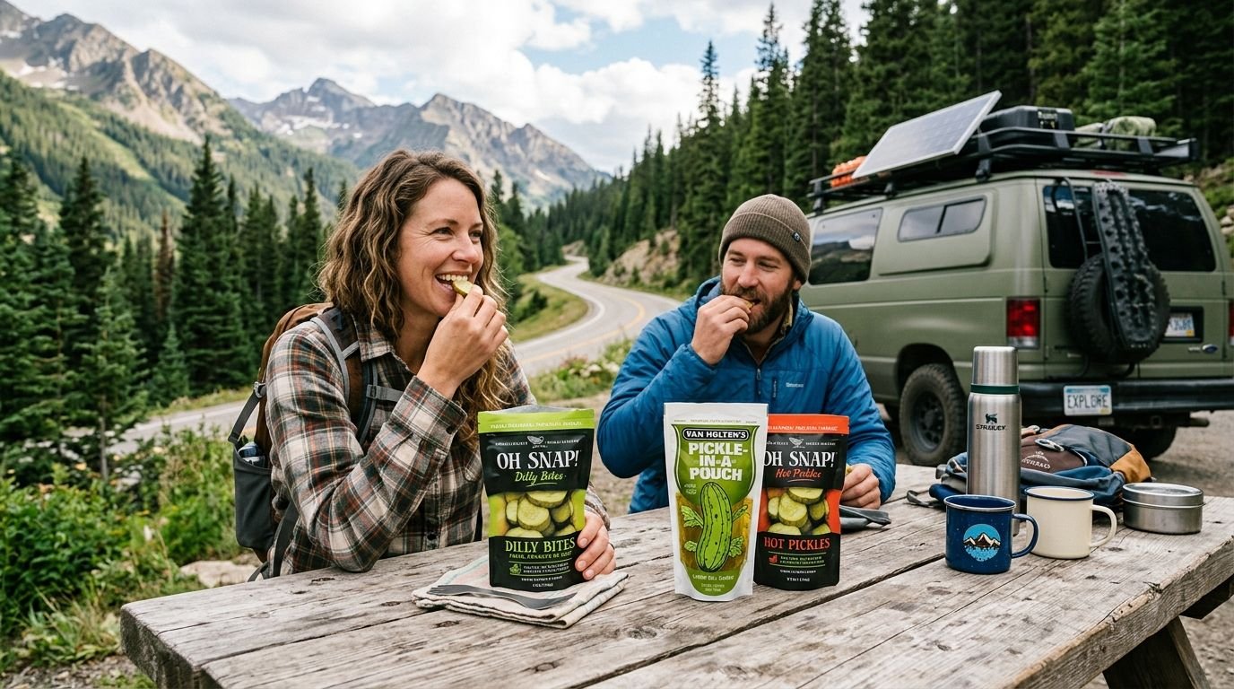 Travel-friendly pickle packs for road trips and camping