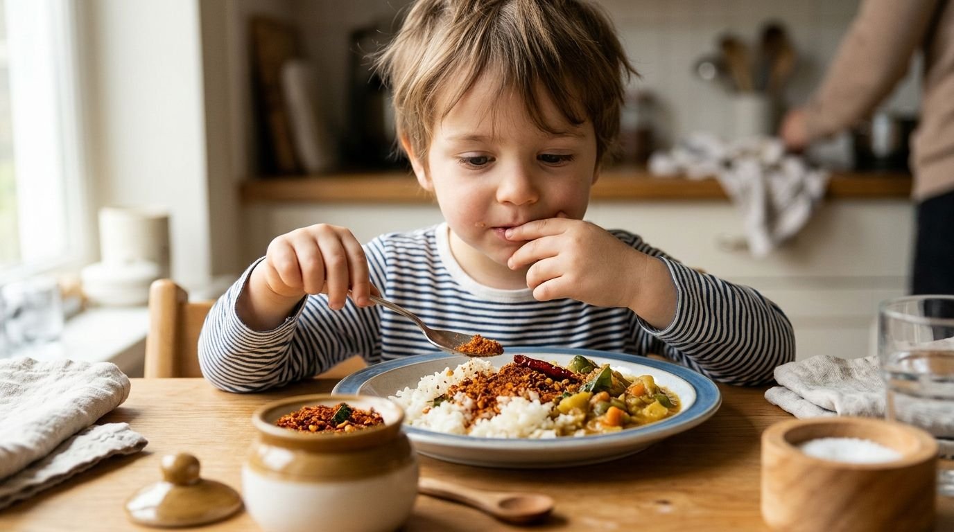 Can kids safely eat spicy karam podi?