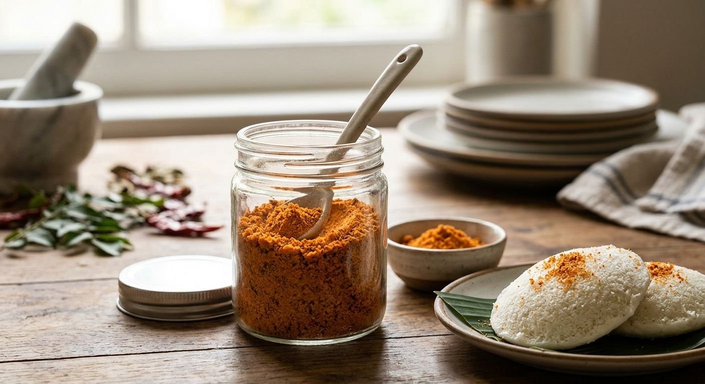 How long does idli karam podi stay fresh after opening?