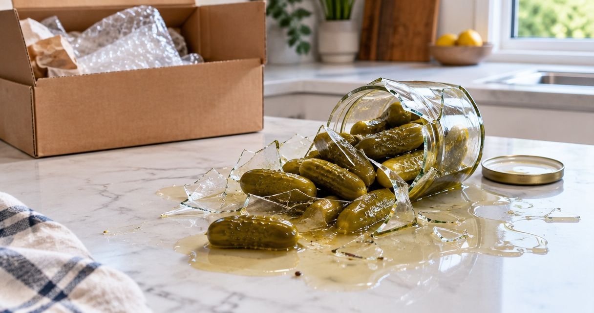 Pickle jar arrived broken or leaking: replacement workflow